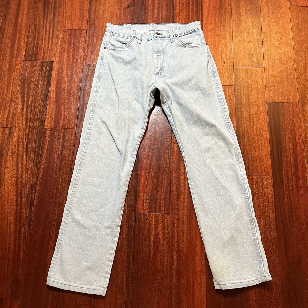 Wrangler Jeans Mens 33x32 (32x31) Light Wash Cowboy Cut Original Fit 1013MWZGH